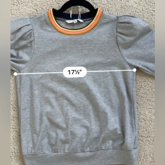 NWOT Womens Trina Turk Pouf Sleeve Sweatshirt. Size S - Picture 5 of 7